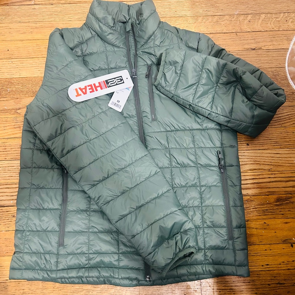 32 Degrees Men's Green Puffer Jacket